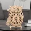 Wooden Owl Clock Model